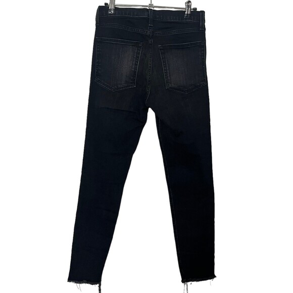 Nili Lotan Basalt Wash Skinny Jeans Women’s Size 26 High Waist Raw Frayed Hem - Picture 5 of 13